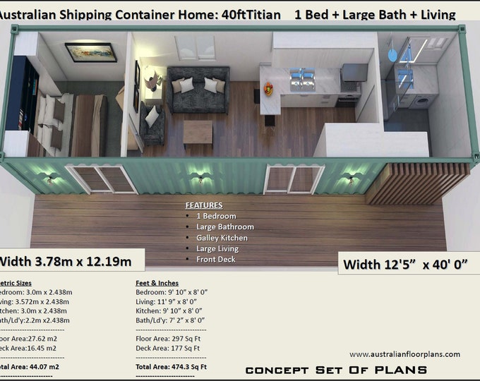 40 Foot Shipping Container Home Blueprints - Best Selling House Plans for our 40 Foot Container Home