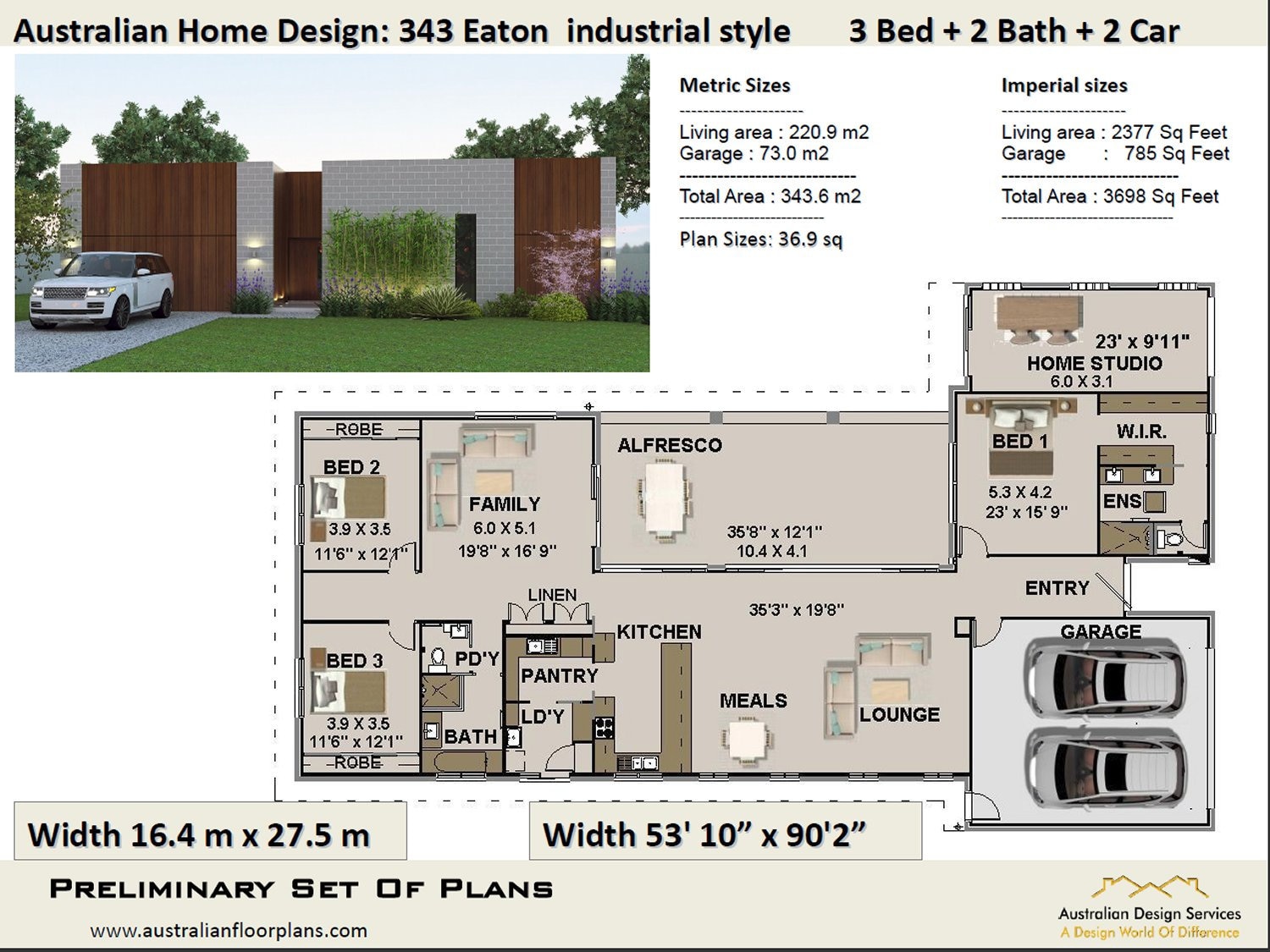 Modern Large Family Home / 3 Living Areas/ INDUSTRIAL STYLE House Plan - Etsy This modern large family home features three spacious living areas, perfect for entertaining and relaxing. The industrial style of the house plan adds a unique and contemporary touch to the design, making it a standout choice for those looking for a stylish and functional home. Available on Etsy, this industrial house plan is sure to impress with its sleek and modern aesthetic.