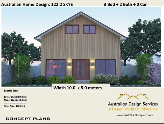 122 2 M2 Barn Style House Plan 3 Bed Australian House Plans For Sale