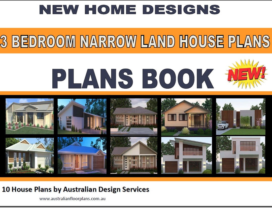 House Plansnarrow Land 3 Bedroom House Plans 10 House Plans Book Buy
