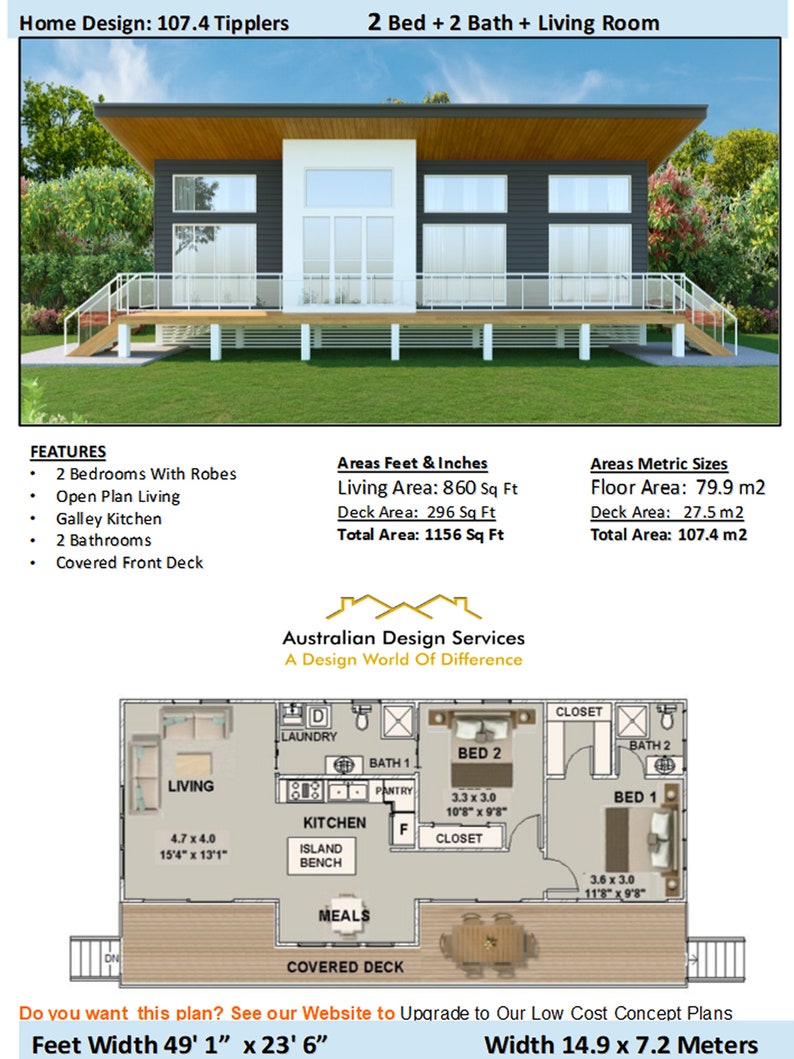 2022 House Plans Book Skillion Roof Designs / House Plans Etsy