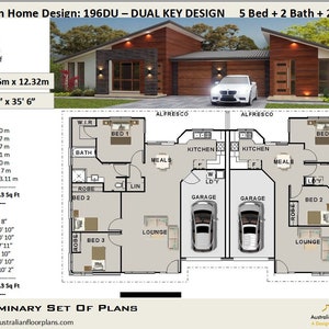 Duplex Best Selling house plans |  2 Family House Plan