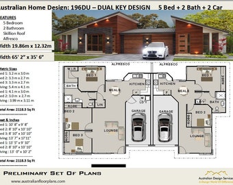 Duplex Best Selling house plans |  2 Family House Plan