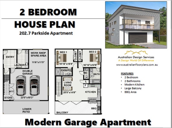 2 Story Garage Apartments Plans Flat Roof 1920x1280