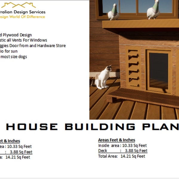 Dog Kennel-Doghouse Plans- easy build with Cut/Plywood pet house #Wooden dog # Modern dog # Luxury doghouses #Puppy doghouse #Large doghouse