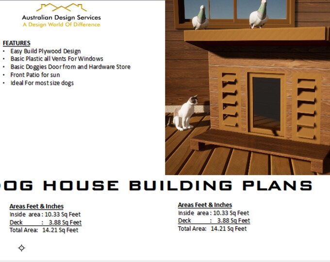 Dog Kennel-Doghouse Plans- easy build with Cut/Plywood pet house #Wooden dog # Modern dog # Luxury doghouses #Puppy doghouse #Large doghouse