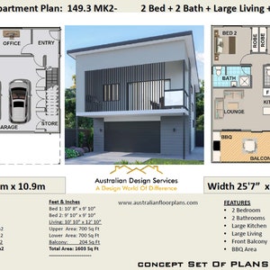 Puede incluir: Un plano de planta para un apartamento de dos dormitorios y dos baños con una sala de estar grande y un balcón. El plano muestra la distribución de las habitaciones, incluida la cocina, el salón y los dormitorios. El apartamento tiene 149,3 metros cuadrados (1603 pies cuadrados) y tiene 7,8 metros (25'7'') de ancho por 10,9 metros (35'9'') de largo.
