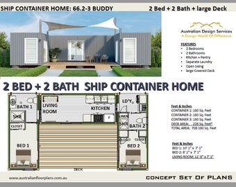 Best Selling Shipping Container house plans 700 SQ. FOOT | House Plans  Container  home | Best Selling 2 Bedroom 2 Bathroom Container Home