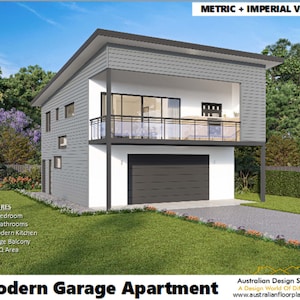 Plan d'une maison plat/garage moderne pour grand-mère sur le toit de Skillion avec des caractéristiques intéressantes | Appartement Airbnb| Remise/plans de maison à vendre
