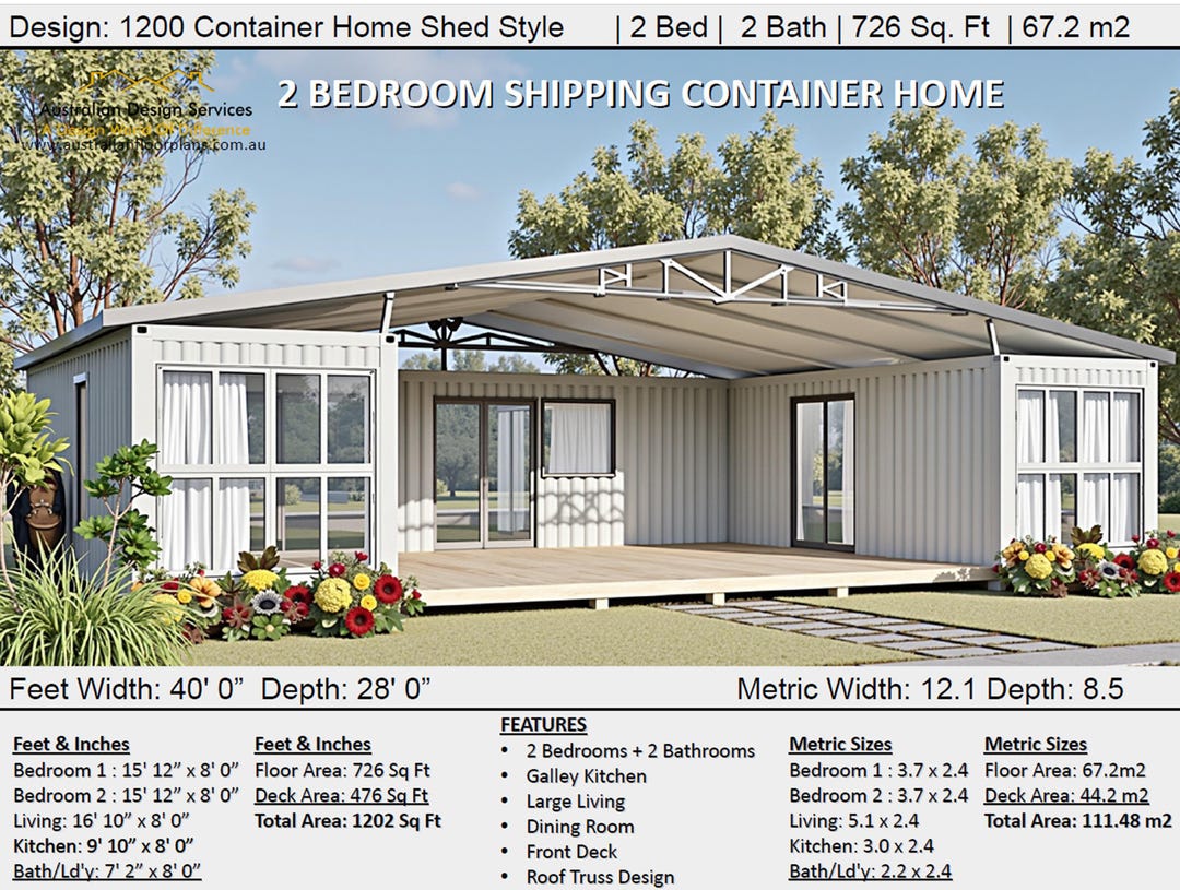 Build Plan#1200 Shed Style: Top-selling Shipping Container House Plans ...