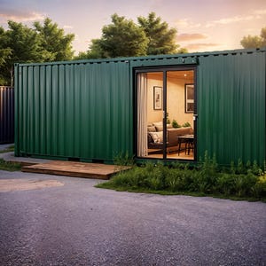 Construction Plan#14.4 Doe: 8&#39; x 20&#39; (2.4 x 6.0 Meters) Modern Container House Architectural Plans Custom Cargo Container Home Blueprint