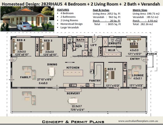 Country House Plans 4 Bedroom House Plans Home Plans 4 Bedroom Design 4 Bed Floor Plan 4 Bed Blueprints Homestead House Plan