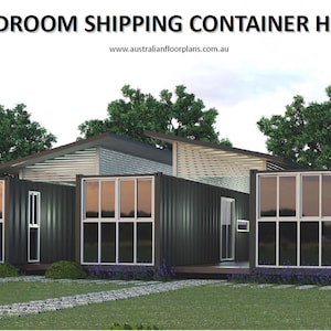 Construction Plan#89.1: Construction Plans/ Blueprints for a Shipping Container| Container Home| Floor Plans| Best 4 Bed Container Homes