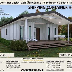 Shipping Container Home Design: 3 x 40-Foot Container Home