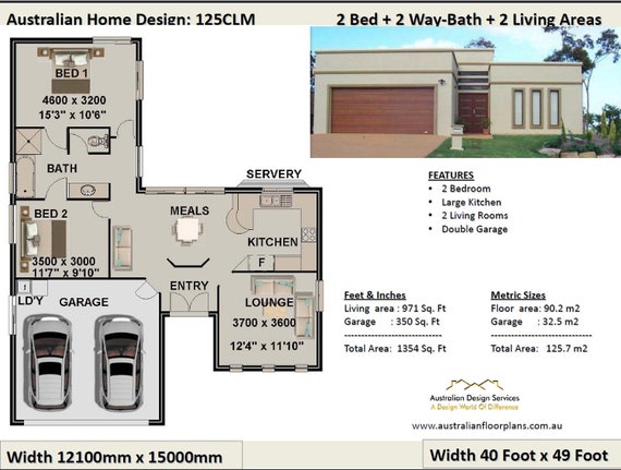2 Bedroom 2 Car Garage House Plan Small 2 Bed Floor Plan Modern Home Design 2 Bed House Design 2 Bed House Plans Australia For Sale