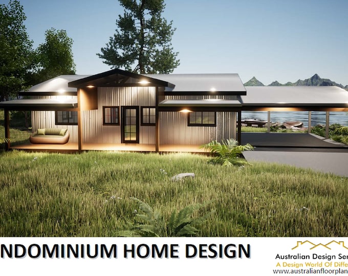 Barndominium Floor Plans - 2 Bedroom - 2 Bath - 1200 sqft or 112 m2 - Small and Tiny Home Design