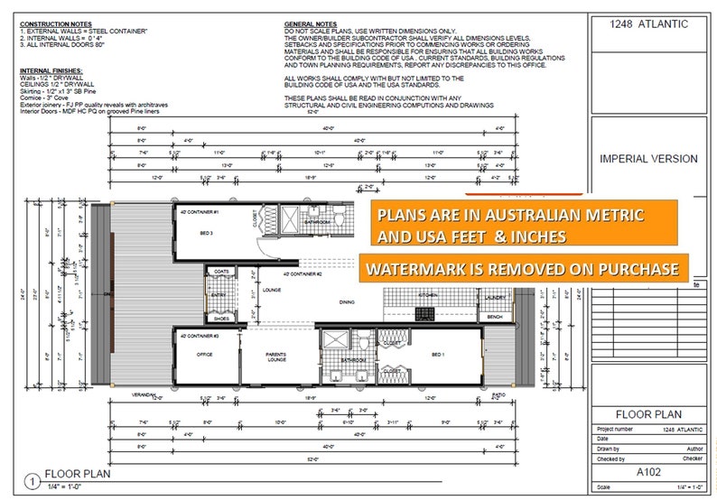 Build Plan#1248 Atlantic RH | Shipping Container House Plans | Best ...