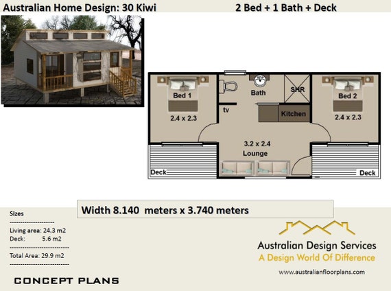 2 Bedroom Granny Flat House Plans For Sale 30 Kiwi 29 9 M2 Concept House Plans For Sale Simple House Plans