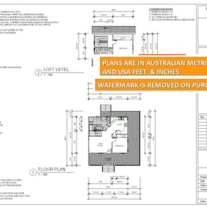 Cottage Cabin / 2 Bedroom Cottage house plan / Small and Tiny House Plans / Under 100 m2 or 1200 sq foot house plans / Granny Flat 26 x 36 image 4