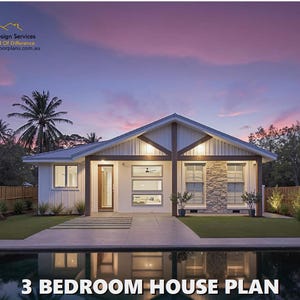 3 Bedroom House Plan 66GF - 66.25m2 | 713 sq. foot | a charming and efficient home 3 Bedroom house plans For Sale