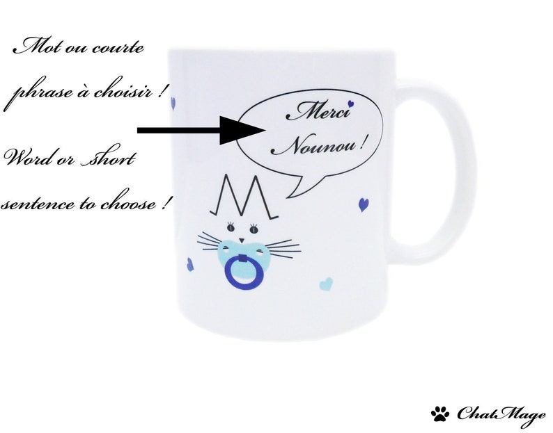 MugChatCadeau MamanNounouPersonnaliséFaire Part Noël NaissanceNaissance GarçonChatmage D29HWIEY