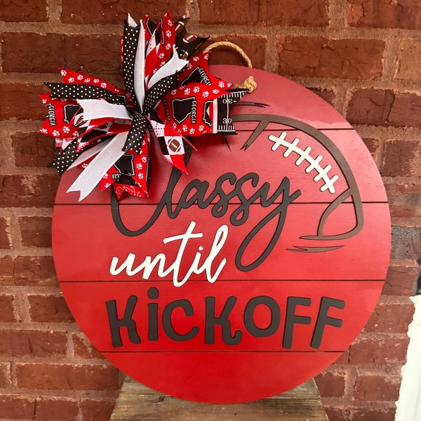 Football Door Hanger for Front Door, Summer Door Sign,  Spring Door Decor, New Home Owner Gift, Home Decor