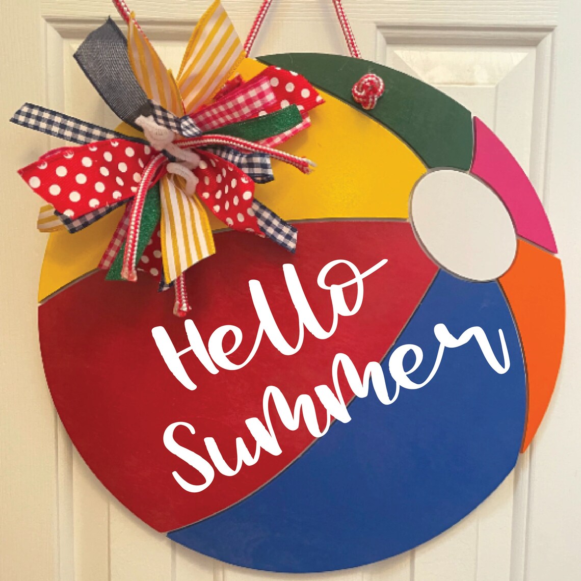 Summer Beach Ball Door Hanger Pool Party Decoration Tiki Bar Etsy