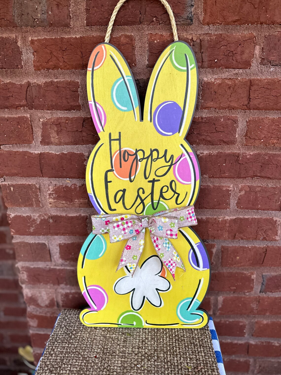 Easter Bunny Front Door Decor Easter Wreath Easter Wall Etsy