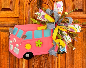 Pink Van Door Decor, Summer Door Sign, Camper Door Sign, Mothers Day Gift, Gift for Her