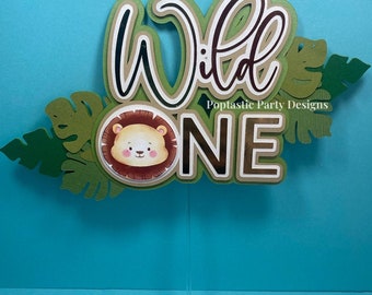 Wild One Cake Topper 3D | Customise | Birthday Cake | First Birthday Party | Lion Cake Topper | Wild One Birthday Party | Safari Theme | 1st