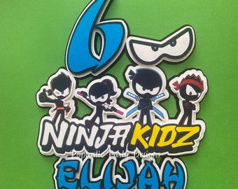 Ninja Kidz Cake Topper | Ninja Cake Topper | Ninja Kids Cake Topper | Ninja Kidz Cake | Ninja Kidz 3D Cake Topper | Ninja Cake Topper
