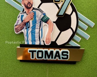 Messi Cake Topper | Messi Topper | Custom Soccer Cake Topper | Messi Cake | Messi 3D Cake Topper | Soccer Topper