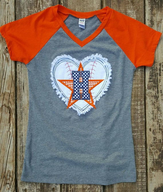 Houston Astros Shirt,Custom Shirt,Baseball Shirt,Baby shirt,Personalized  shirt,Baby/girl Baseball,MLB girls outfit,Astros,Onsie,Applique