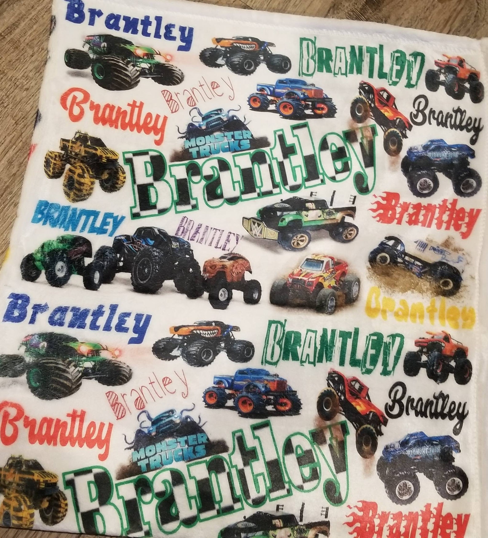 Monster truck blanket. Monster truck gifts. Monster truck Etsy