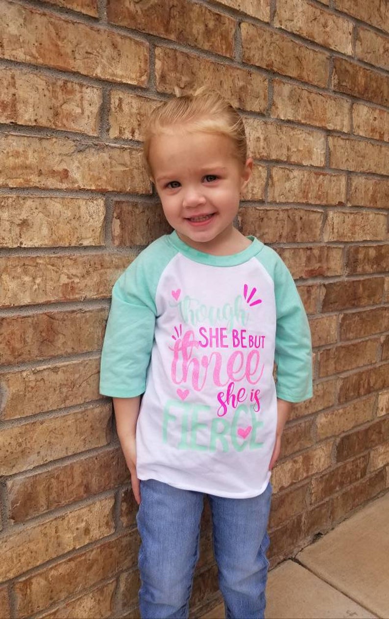 Three Year Old Birthday Shirt Girls 3rd Birthday Shirt | Etsy