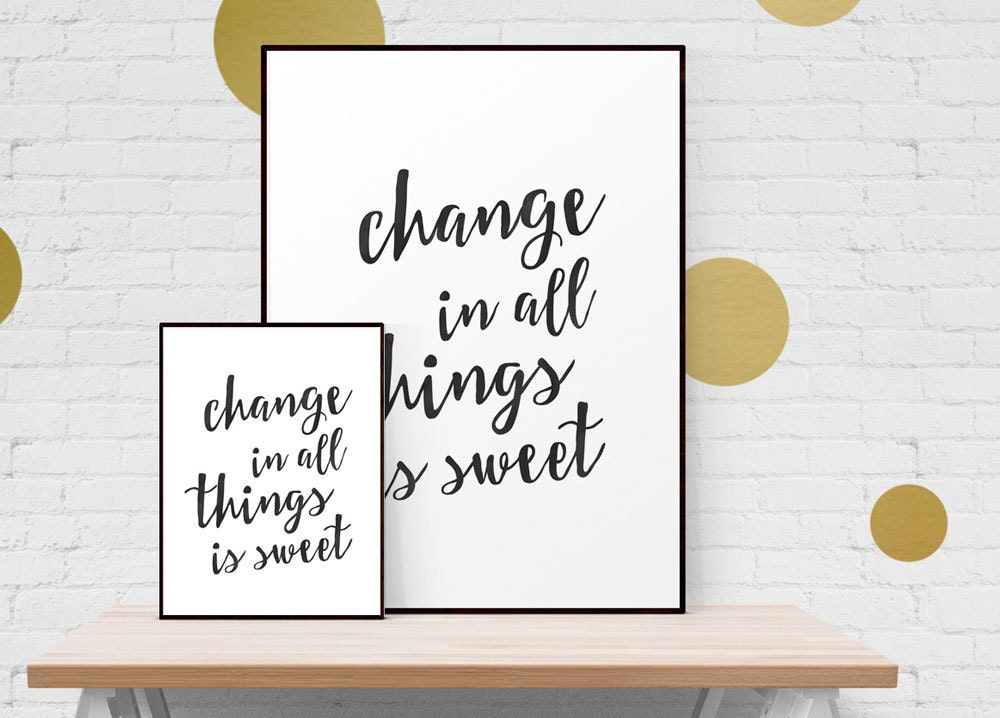 Change in All Things is Sweet Aristotle Digital Print Poster PDF ...