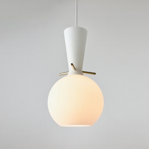 TRIUNA Pendant Lamp: Bauhaus Style Glass Globe Light