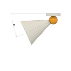 HMV Modern Cone-Shaped Wall or Ceiling Lamp Radical Design & Memphis Group Inspired, Directed Light 25 degrees