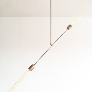 Industrial Modern Balance Lamp: Handmade Steel & Brass Pendant