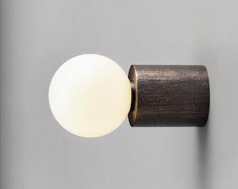 PP03  Designed by Wojtek Olech hand-textured brass wall or ceiling lamp
