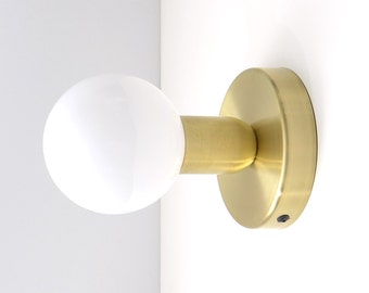 2 x Solid brass minimal modern wall lamp, Sconce lamp, Balance Lamp