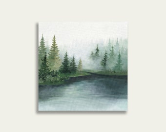 Lake Original Painting, Oil Painting on Canvas, Real Artwork, Home decor, Gallery Wall Painting, Landscape Wall Art