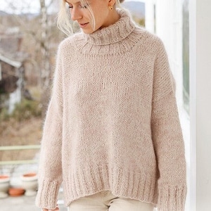 Chunky Alpaca Wool Sweater,Hand knitted sweater Oversized Women Jumper, Loose Knit Jumper, Minimalist Basic Knitwear, Boho Sweater, Gift