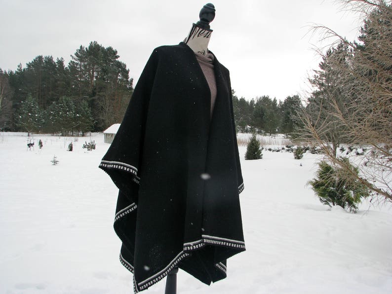 Men's Knitted Poncho Oversized Knit Poncho Blanket for Men Etsy