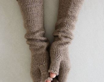 Gestrickte Handschuhe Gestrickte Handschuhe Fingerlose Handschuhe fingerlose Handschuhe weiche Handschuhe Damen Handschuhe Alpaka Handschuhe Winter Fäustlinge Geschenk Frauen