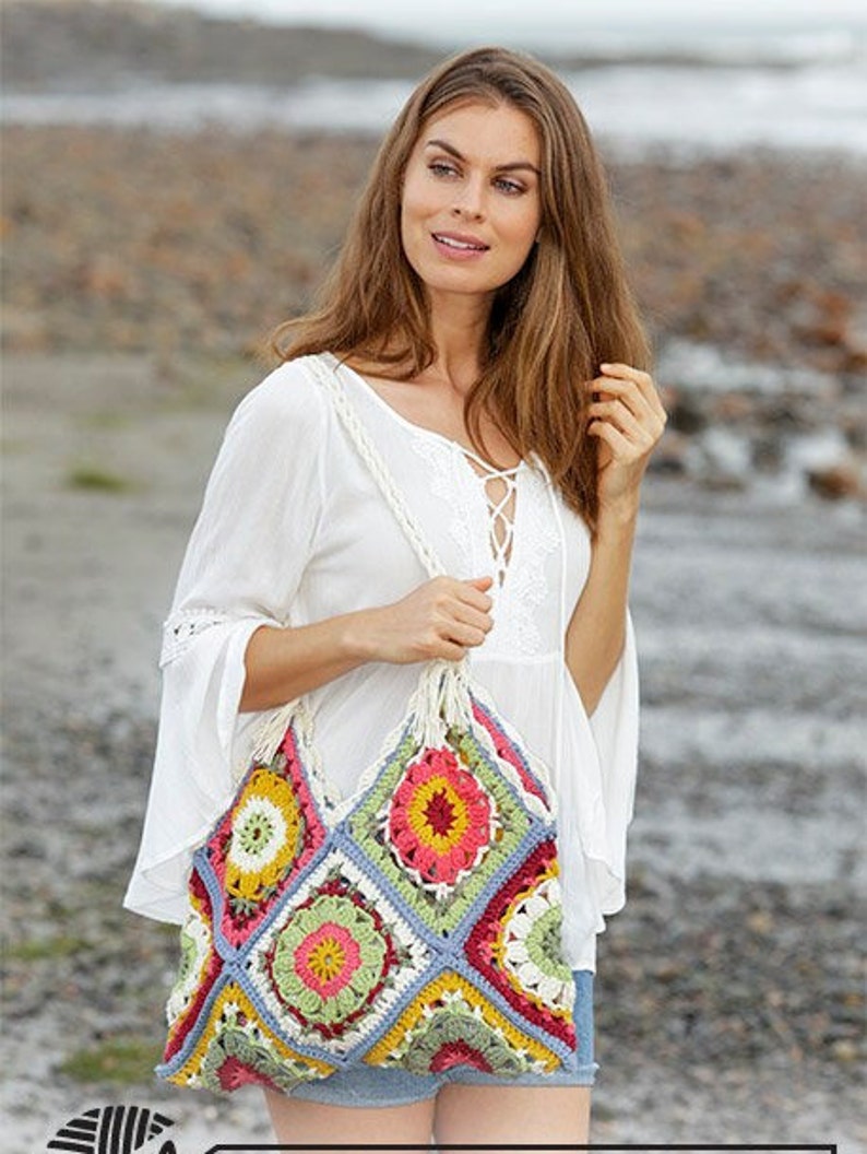 Crochet Bag, Hobo bag, handmade bag, crossbody shoulder bag, Crochet bag, Woven bag, beach large bag, everyday bag, Boho Bag,Gift for Her, image 4