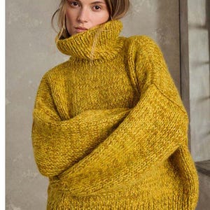 chunky sweater hand knit sweater oversized sweater wool sweater  plus size sweater alpaca  sweater gift for her soft sweaterr women knitted