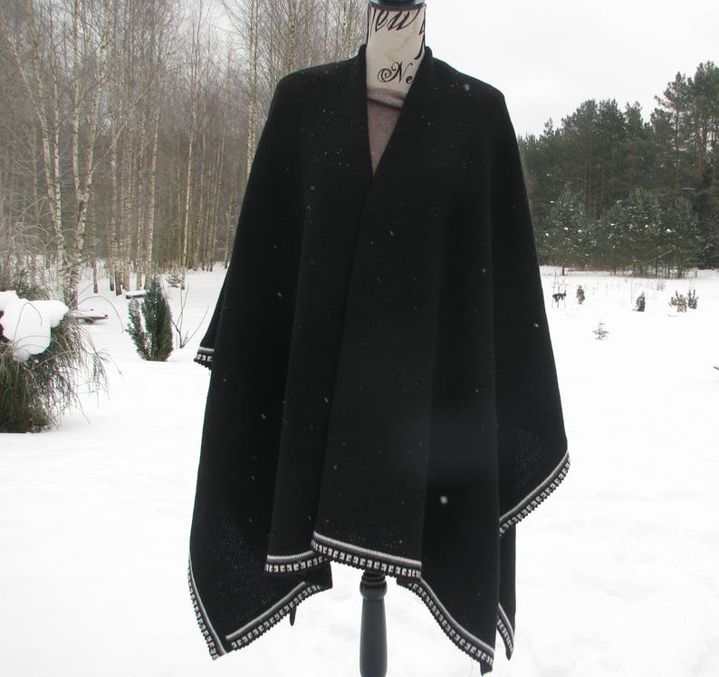 Men's Knitted Poncho Oversized Knit Poncho Blanket for Men Etsy