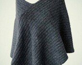 knit soft poncho from 65 Peruvian Highland wool and 35 superfine alpaca ribbed Poncho boho wraps shawls knit coat knit cape knit sweateг