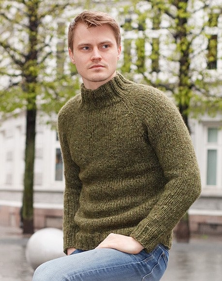 Hand Knit Wool Turtleneck Sweater, Men's Raglan Jumper - Etsy